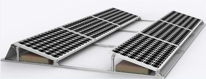 Установка солнечной батареи на плоской крыше из бетонной плиты (15)