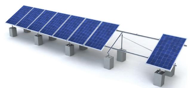 Установка солнечной батареи на плоской крыше из бетонной плиты (16)