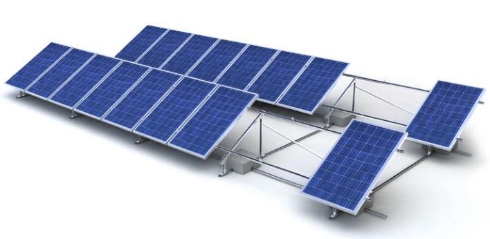 Montage solaire sur dalle béton pour toit plat (5)